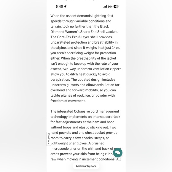 Black Diamond Sharp End Shell Jacket - Picture 9 of 9